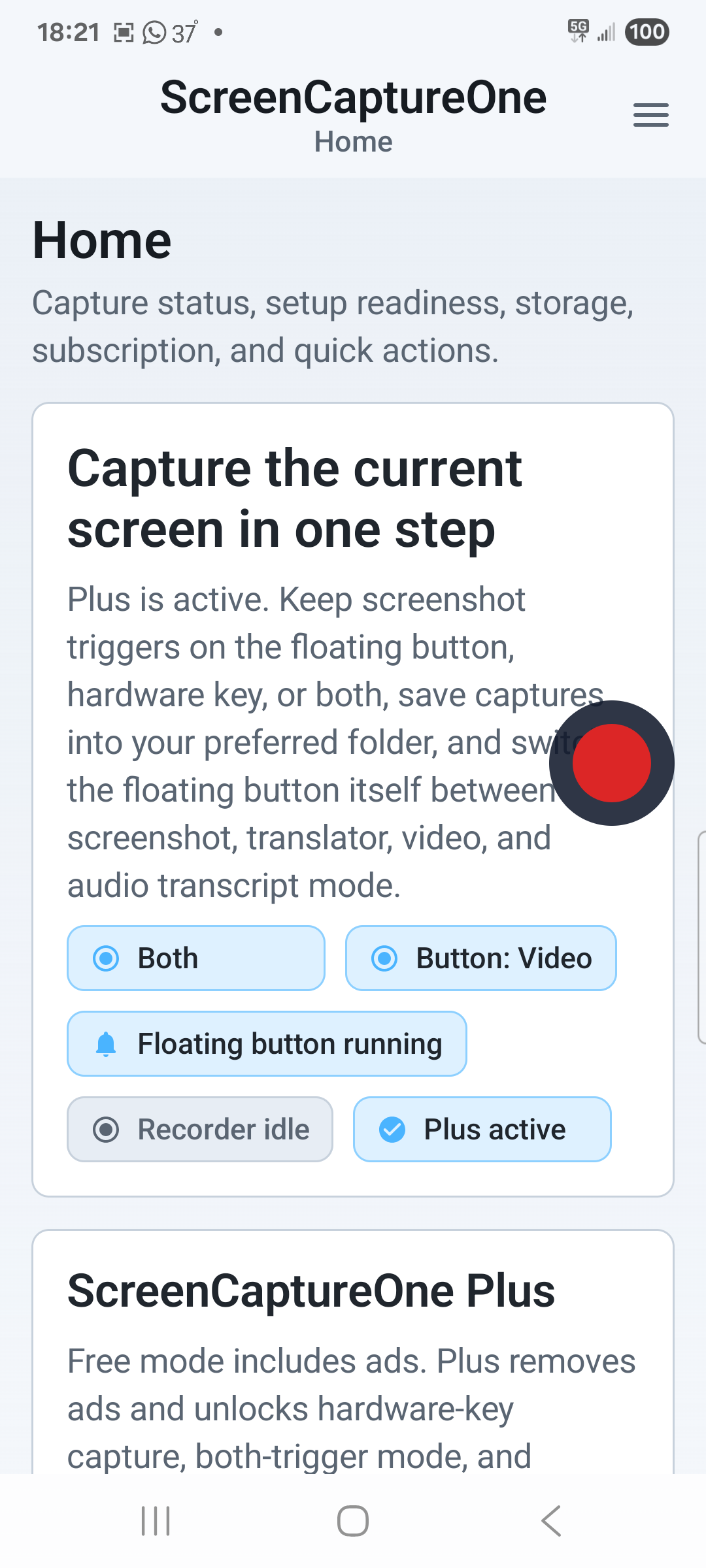 Video recording mode